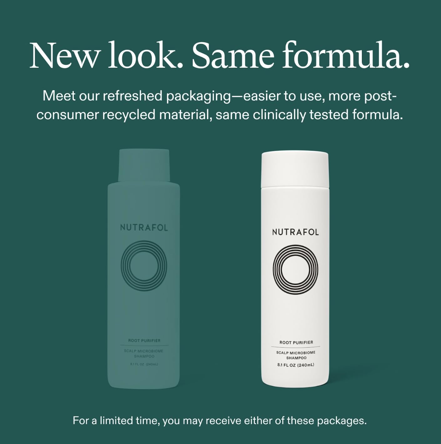 Nutrafol Root Purifier Shampoo clarifying cleanser for hair volume and scalp hydration bottle close up