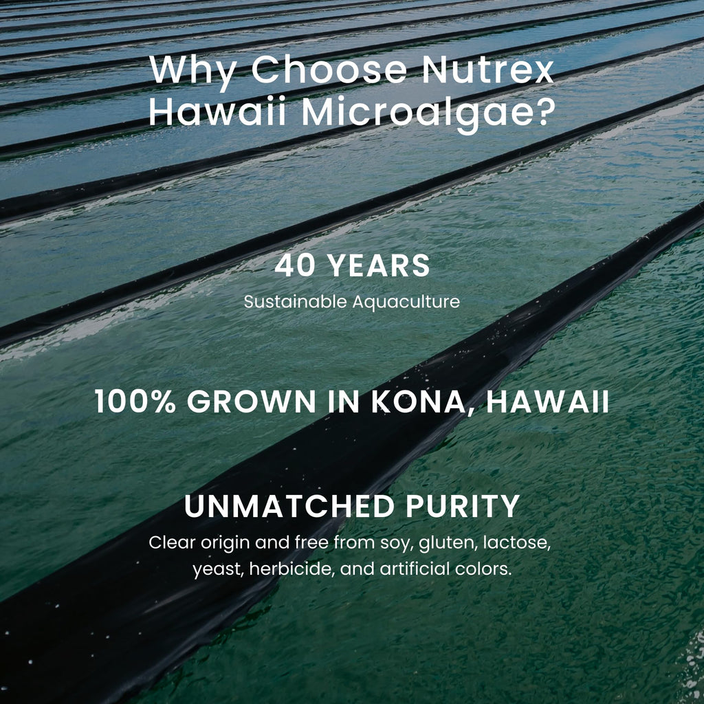 Nutrex Hawaii EyeAstin softgels poured out on surface
