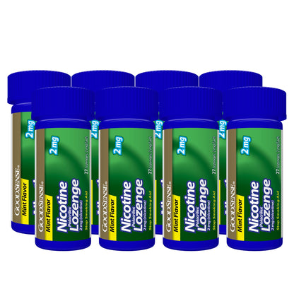 GoodSense 2 milligram nicotine lozenges bulk pack contents display