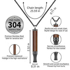 Close up view of the flat mouthpiece on the ASTOFLI stress relief necklace highlighting the airflow design