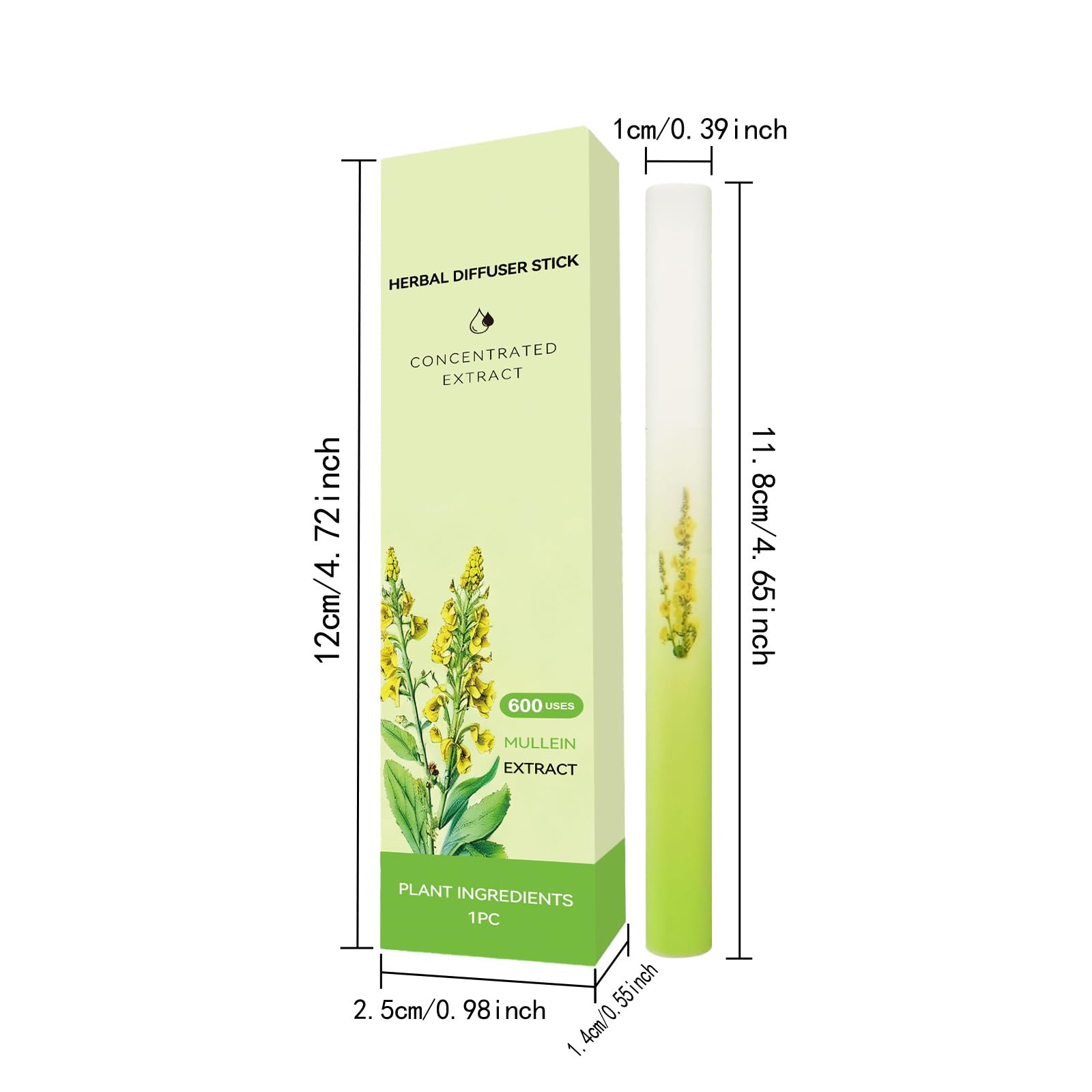 The authentic USA imported SUPERZZKKE aromatherapy stick displayed alongside fresh mint leaves and thyme sprigs.
