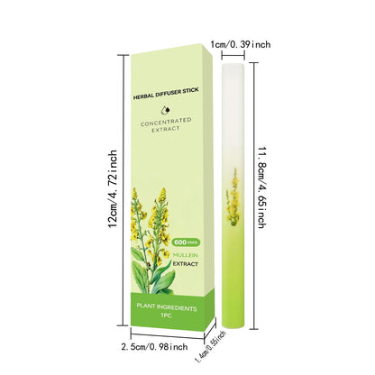 The authentic USA imported SUPERZZKKE aromatherapy stick displayed alongside fresh mint leaves and thyme sprigs.