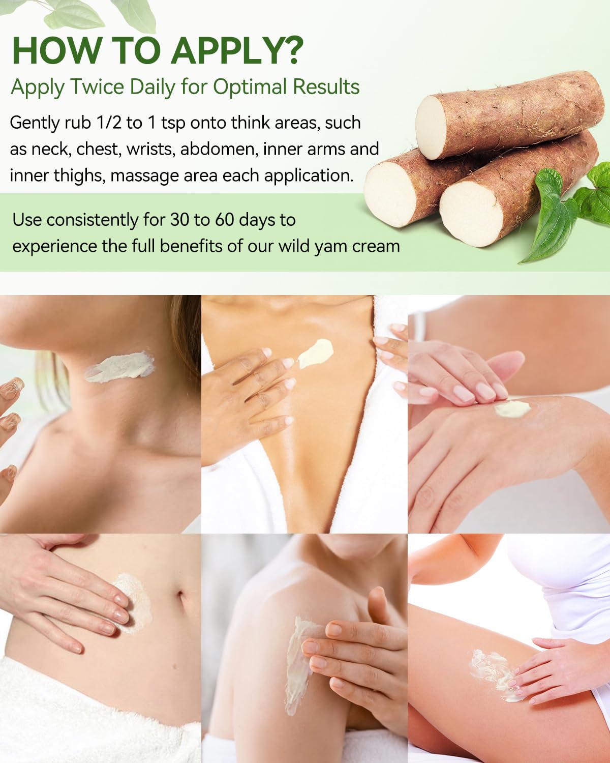 Zuzuxia organic wild yam cream daily wellness application