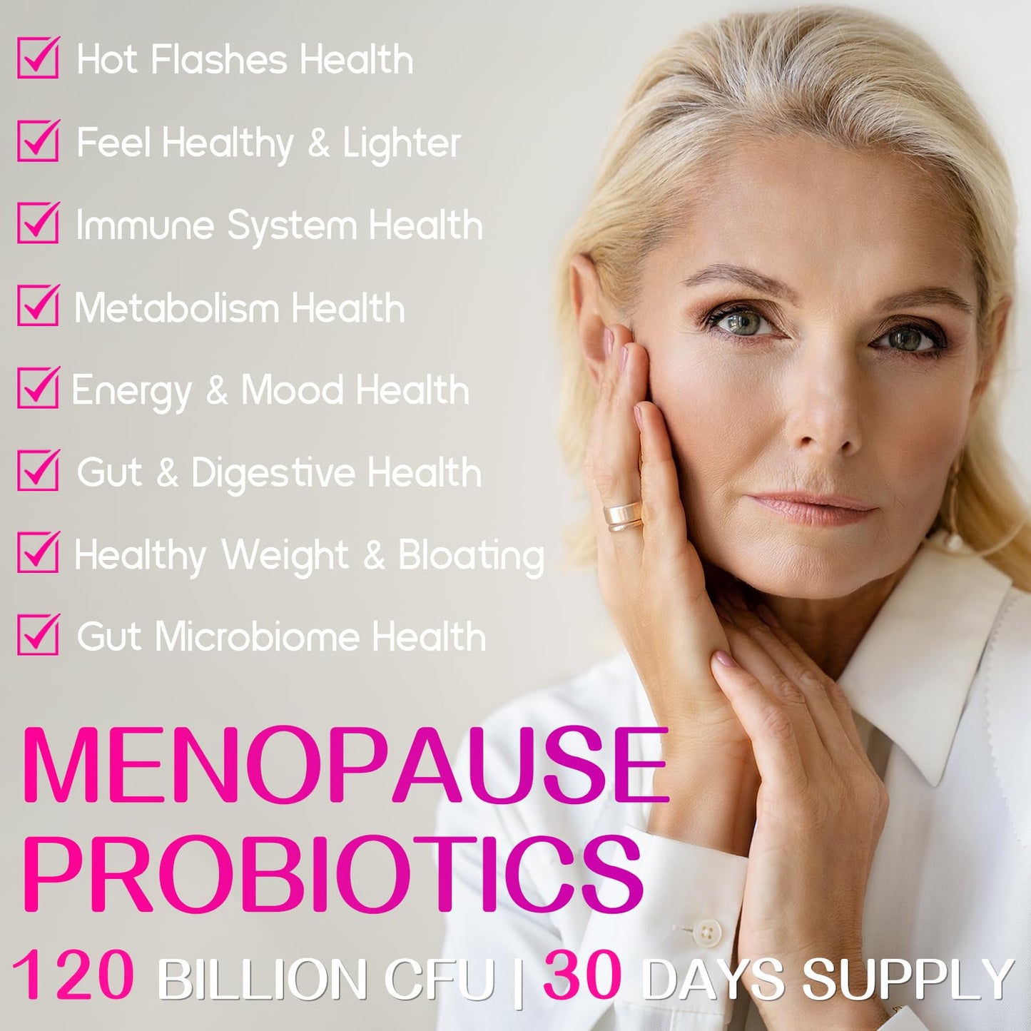 Side panel of Negima menopause support supplement highlighting the 13-in-1 herbal complex.