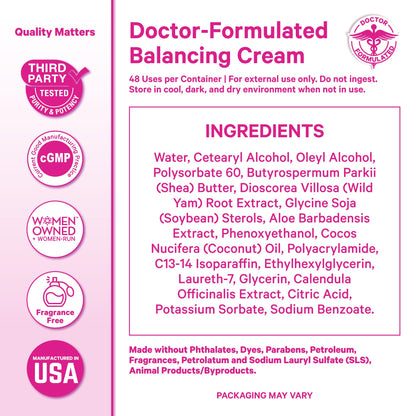 Doctor formulated wild yam cream for women wellness
