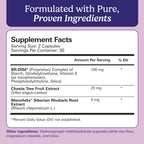 Santo Remedio hormonal support capsules label details and key ingredients