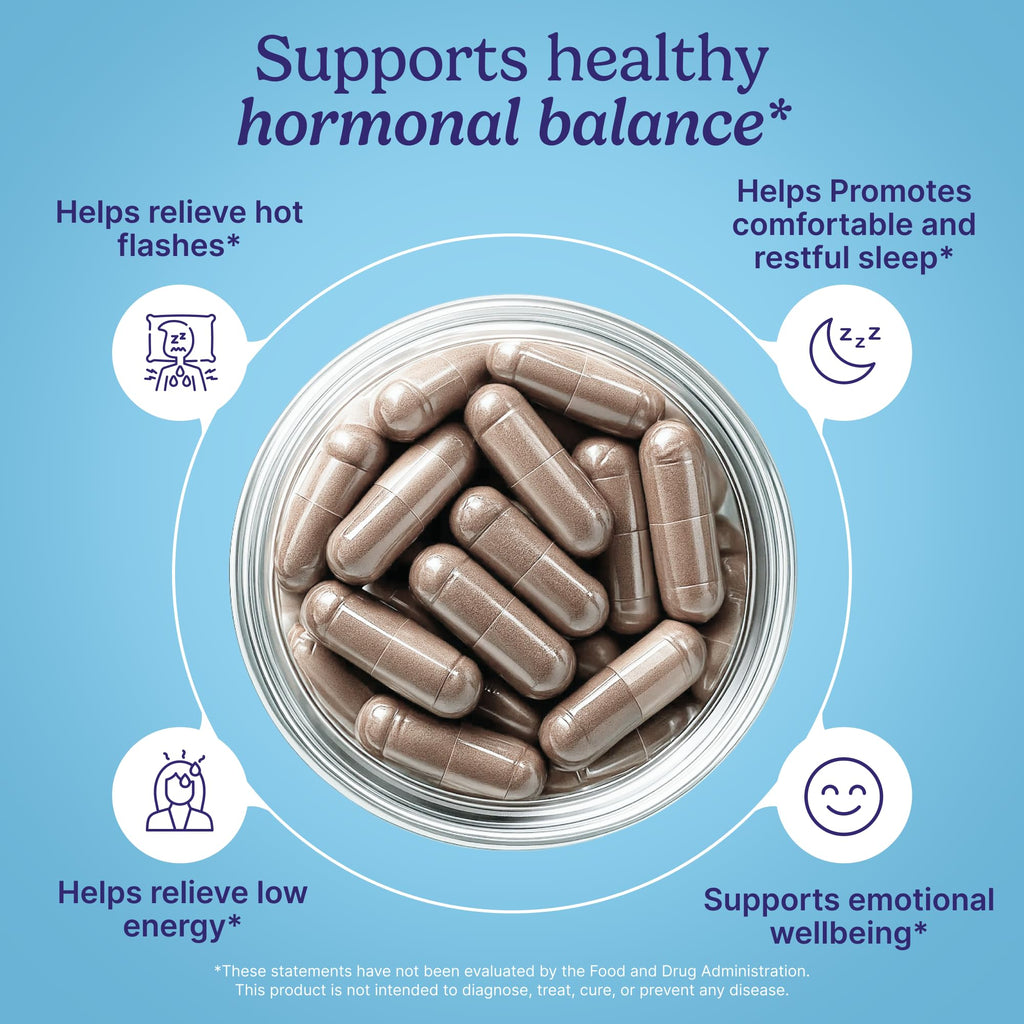 Technical Precision branded packaging of Santo Remedio menopause relief supplement