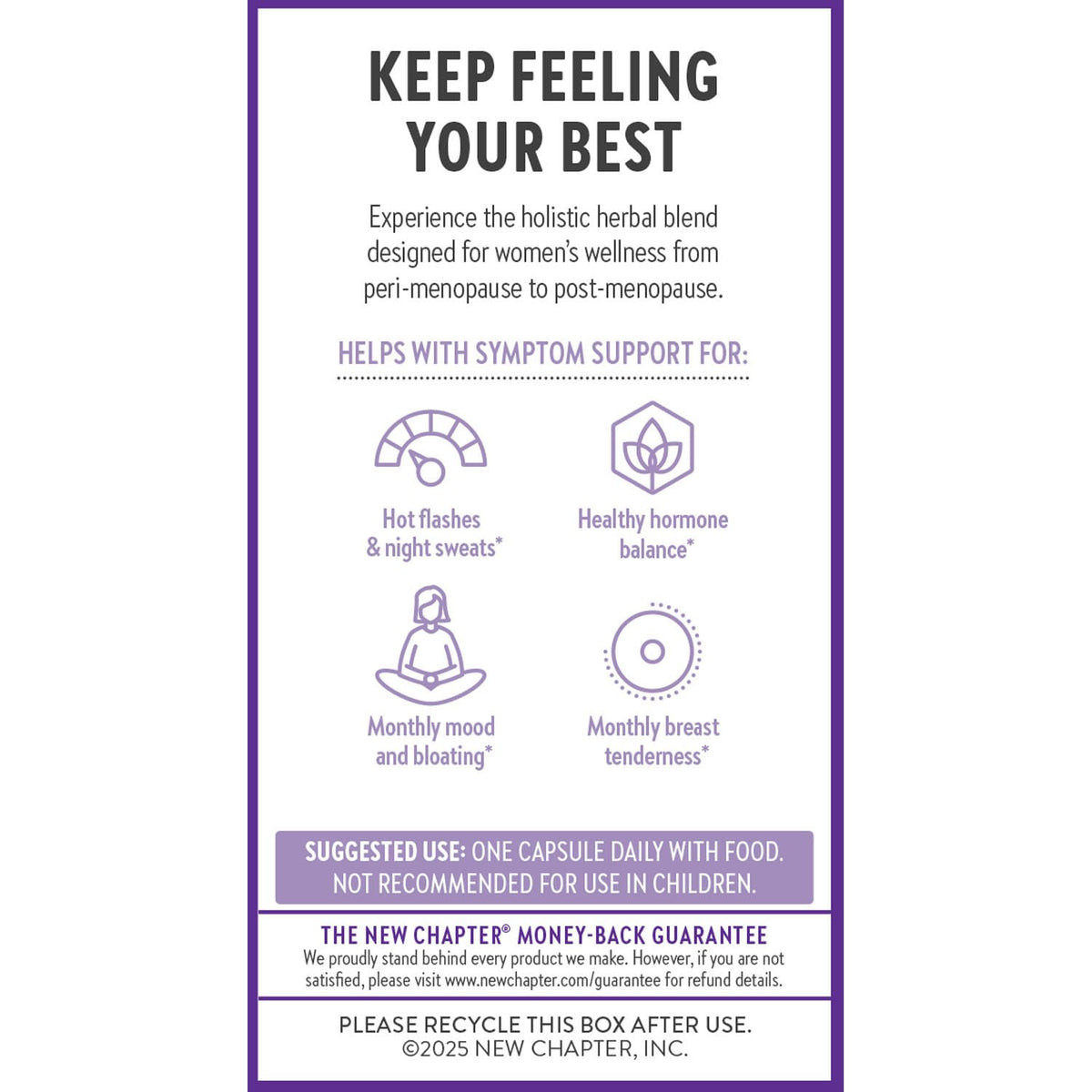 New Chapter box and bottle display for daily wellness routine