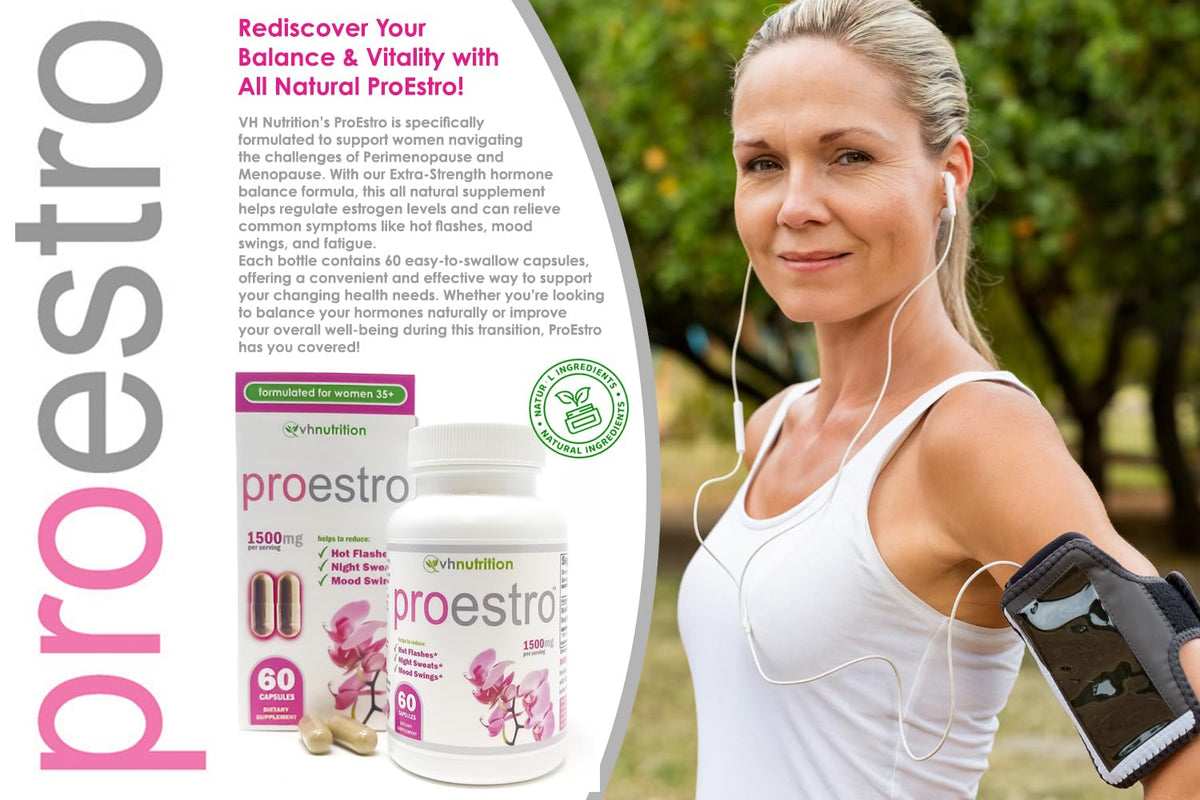 VH Nutrition ProEstro capsule container back label with ingredients