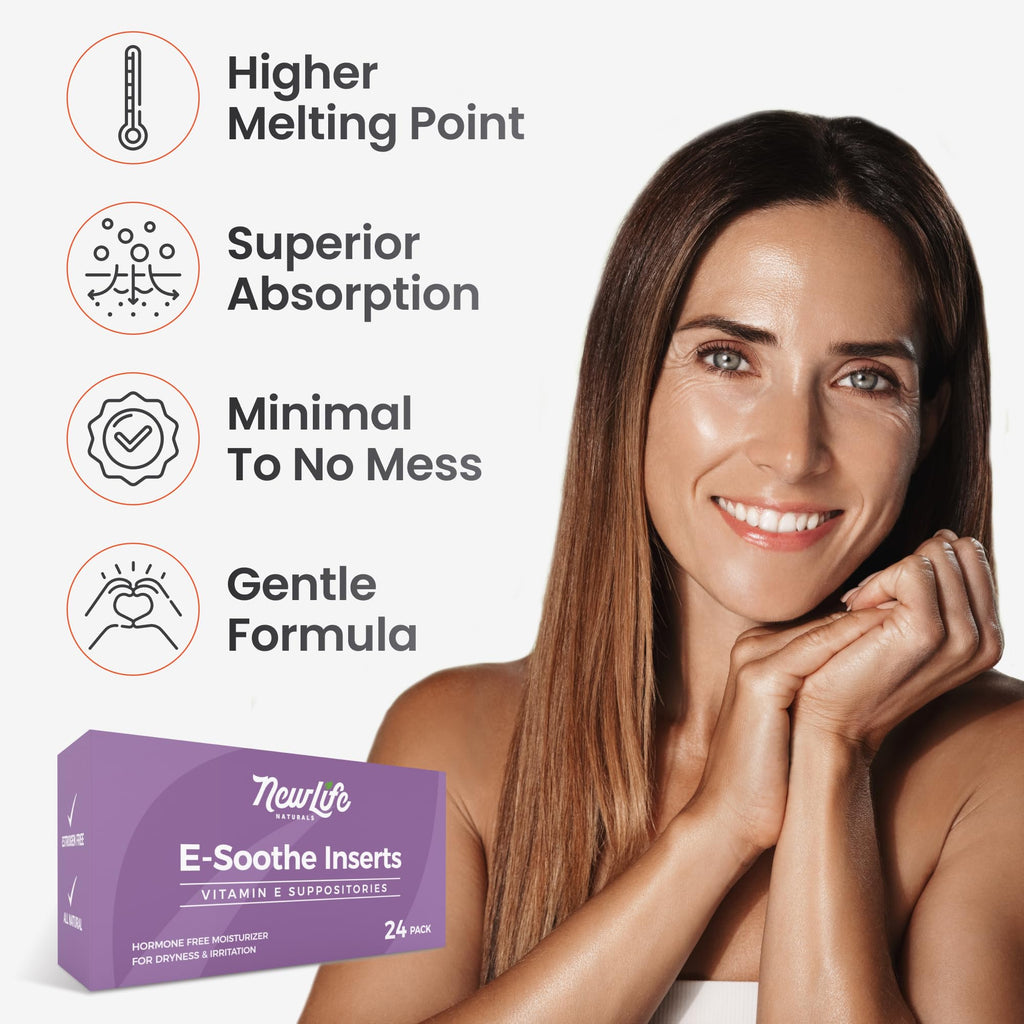 NewLife Naturals ESoothe inserts box showing ingredient details