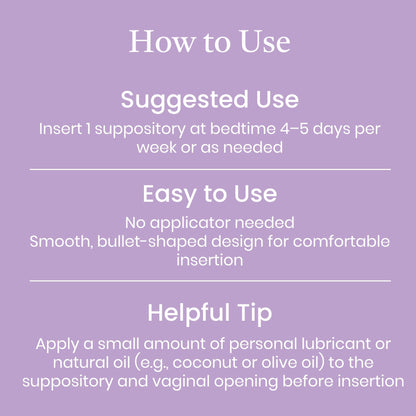 NewLife Naturals estrogen free intimate moisturizer package detailing vaginal and rectal application directions
