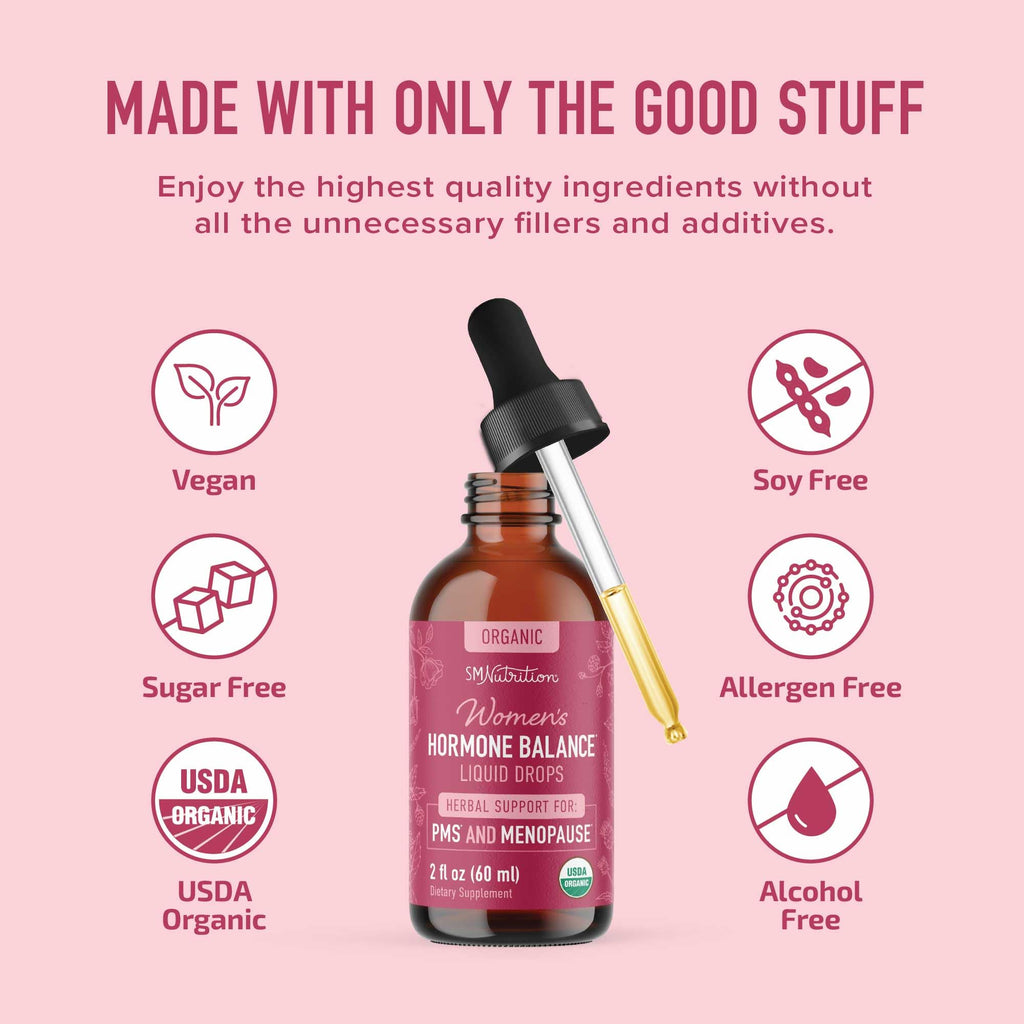SMNutrition menopause support product packaging side profile
