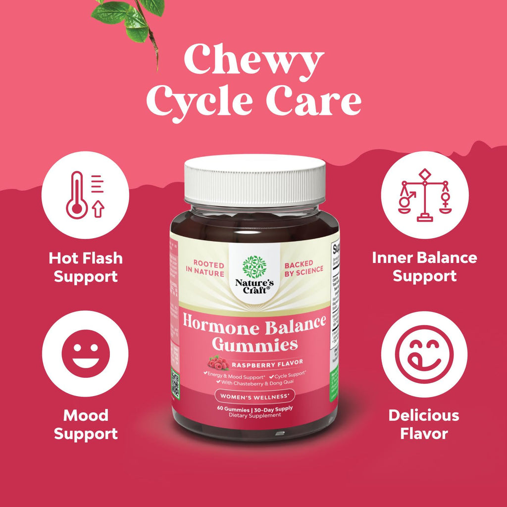 Nature's Craft Hormone Balance Gummies retail packaging box