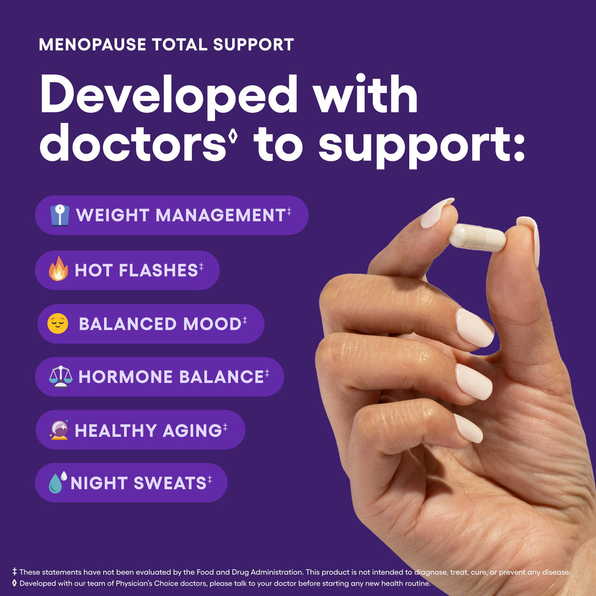 Physician's Choice Menopause Probiotic Supplement ingredient highlights