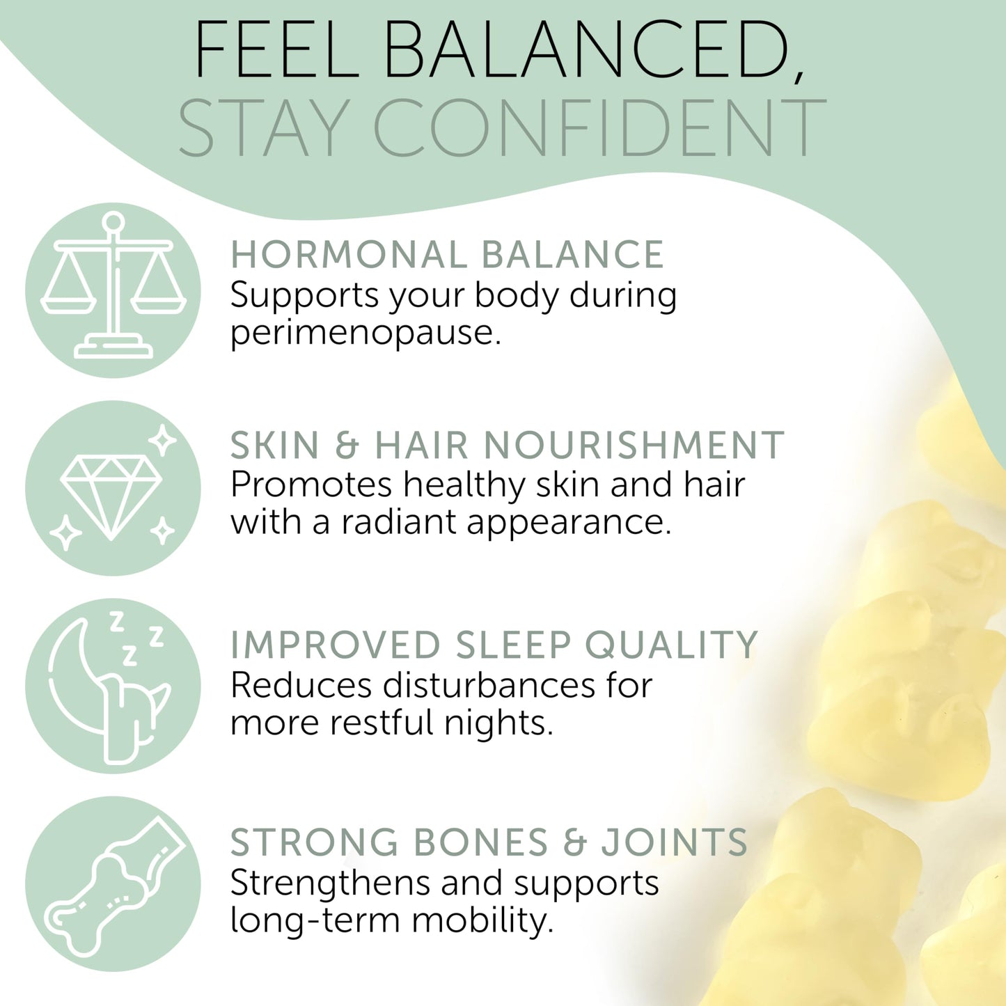 Terramed Just Think Comfort perimenopause dietary supplement for women illustrating menstrual cycle regulation support