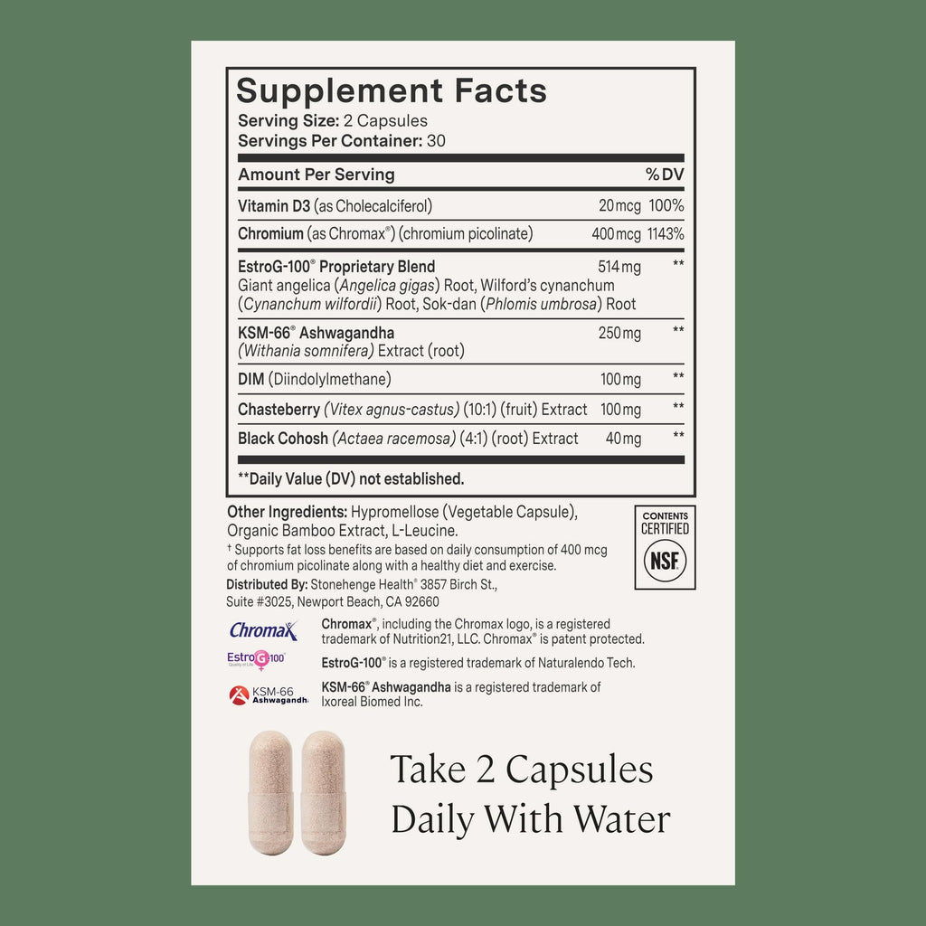 Stonehenge Health Dietary Supplement Bottle With Wooden Cap
