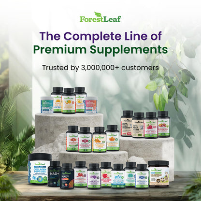 ForestLeaf DIM 300mg formulation close up view displaying allergen free product claims