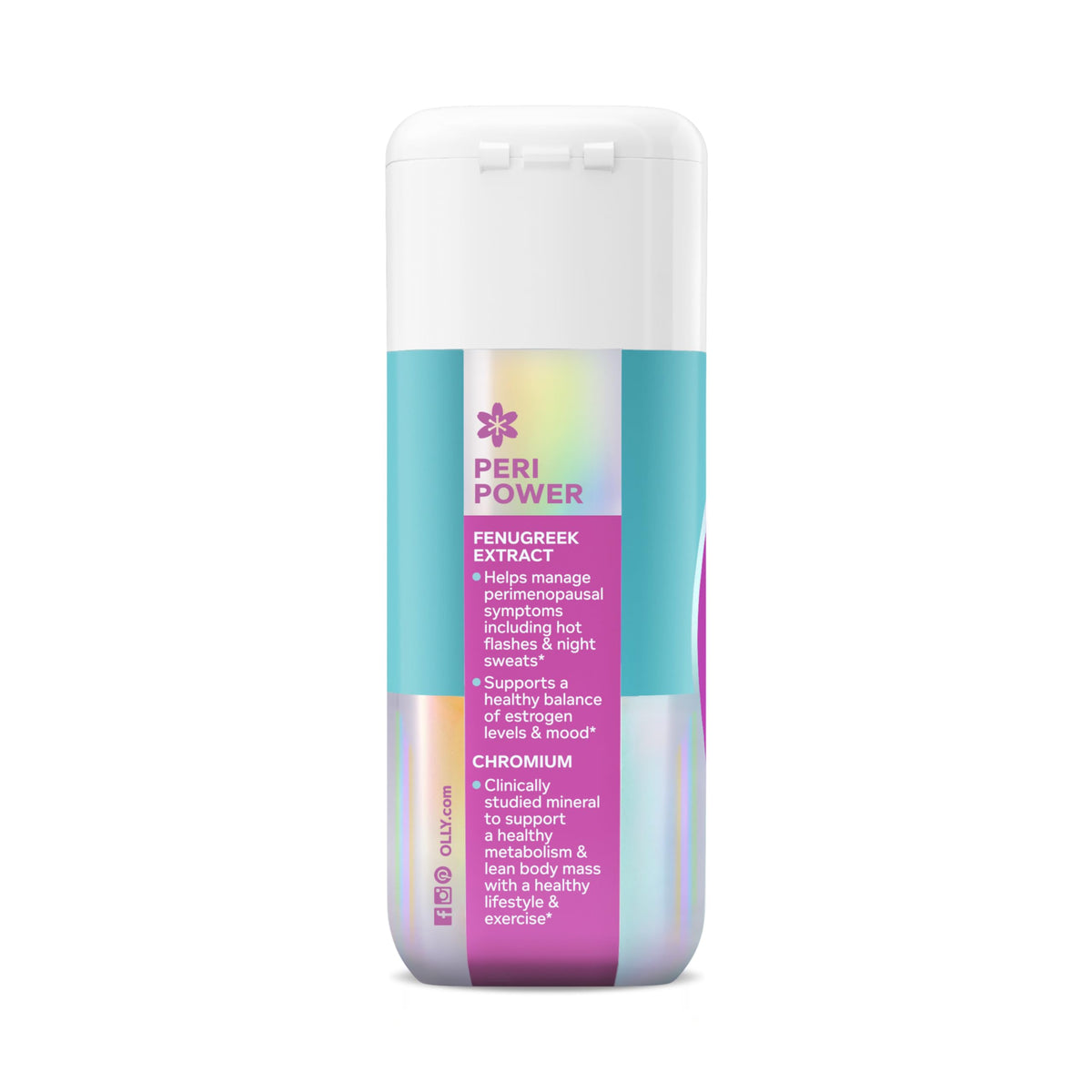 Olly hormone balance capsules bottle back view