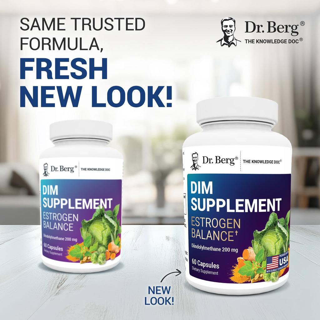 Dr. Berg DIM Estrogen Balance supplement facts label