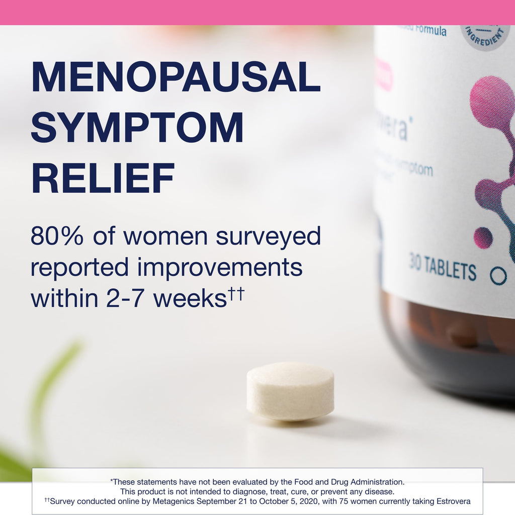 Metagenics menopause relief supplement active ingredients panel
