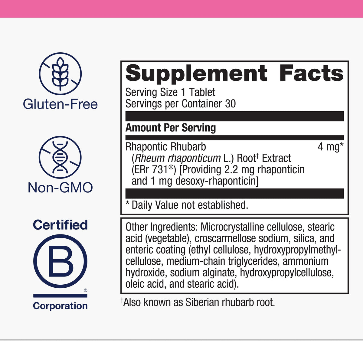Metagenics HerWellness botanical extract tablets close up