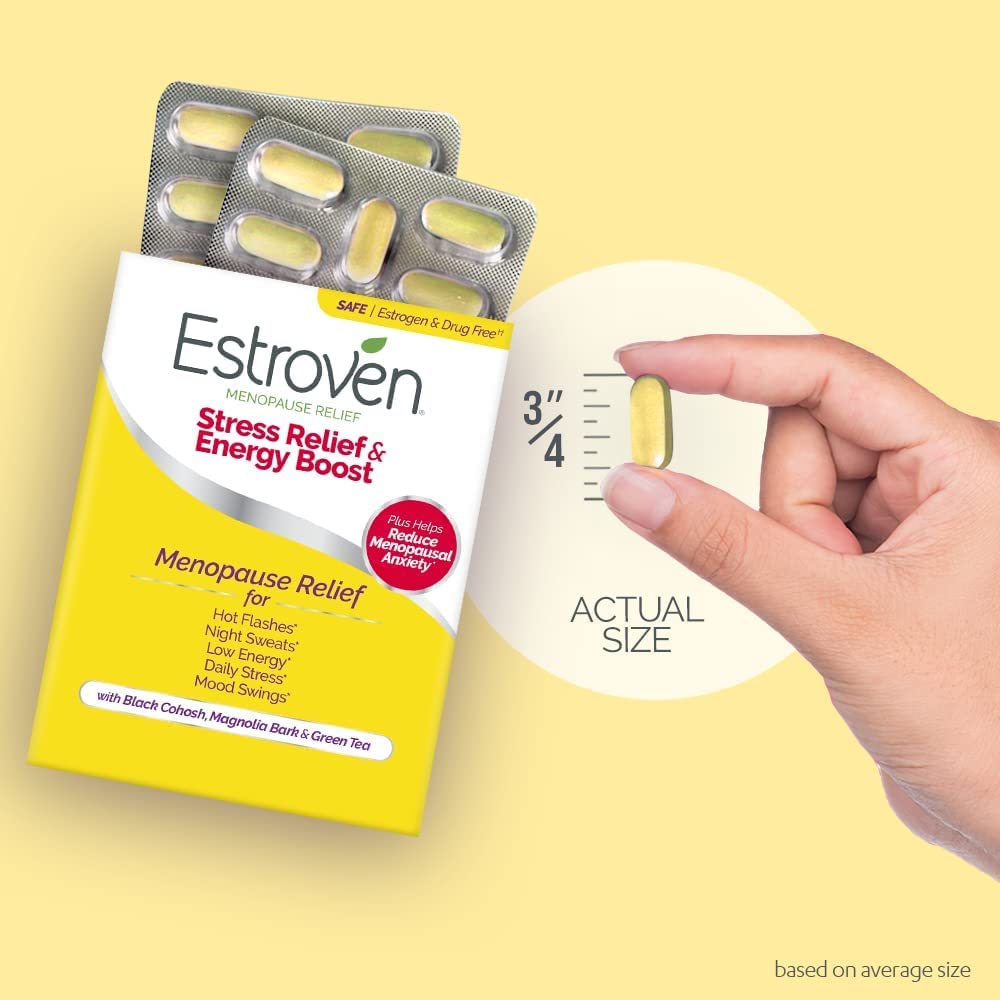 Estroven supplement ingredient highlights on packaging