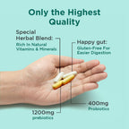 Nutritional information and daily dosage breakdown panel