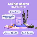 O Positiv Meno herbal vitamin capsules close up view