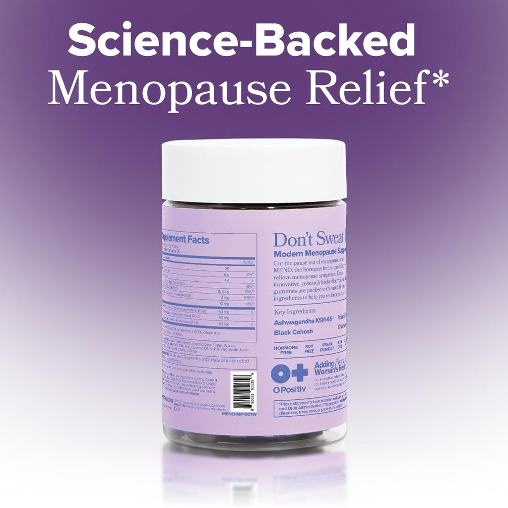 O Positiv Meno Menopause Gummies complete one month supply pack