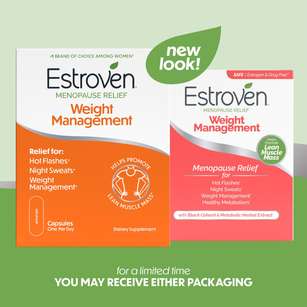 Estroven supplement packaging showing key ingredients