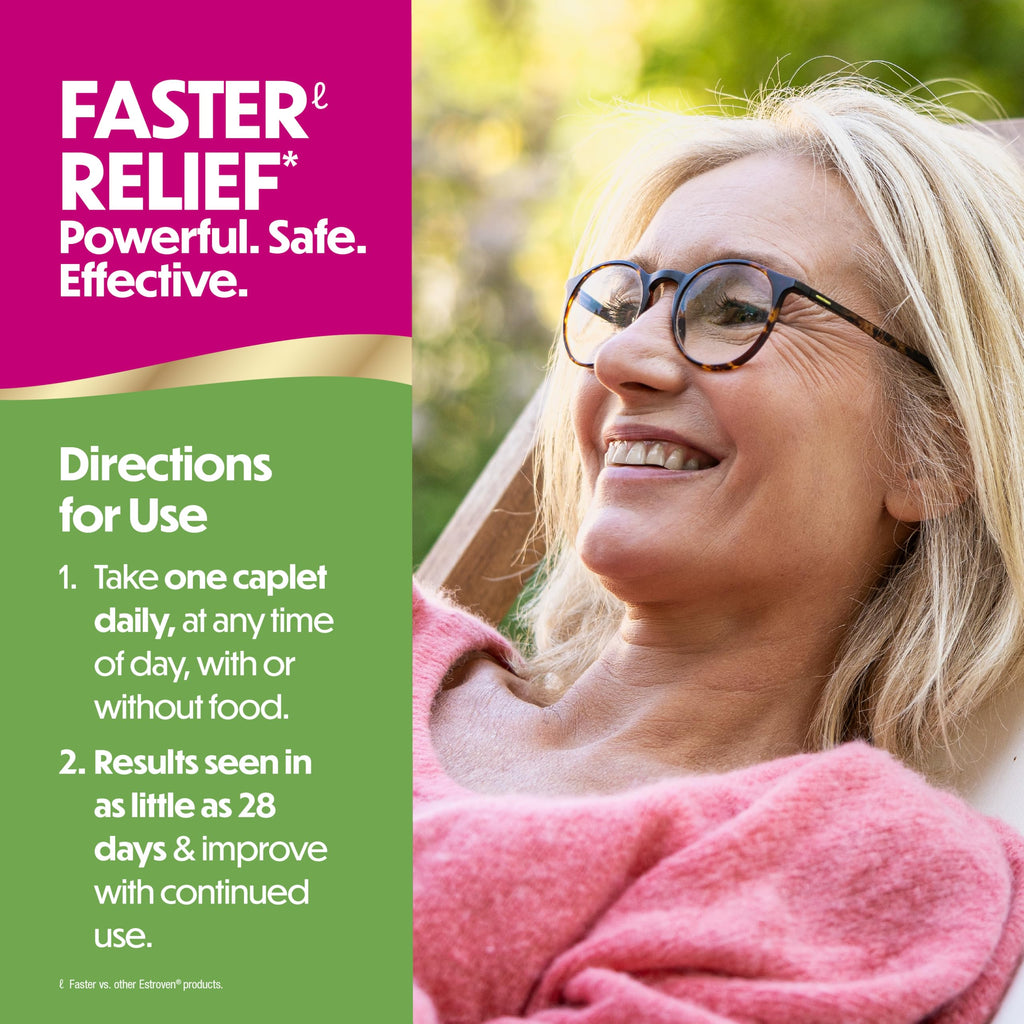 Estroven menopause relief caplets daily serving presentation