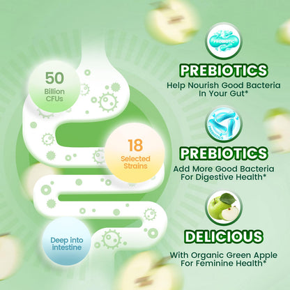Side view of VivoNu probiotic gummies showing ingredient and supplement facts