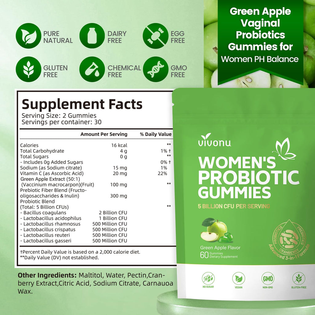 Lifestyle shot of VivoNu daily probiotic gummies for women wellness