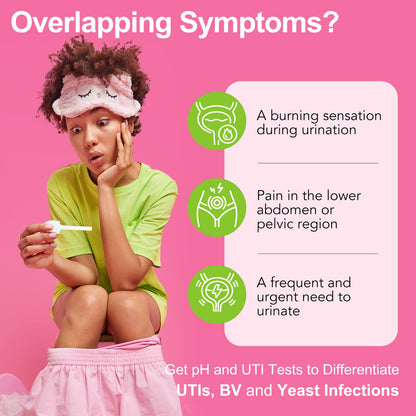 Easy@Home 8 pack test kit box showing UTI and pH strips