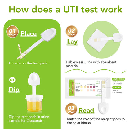 Instructions and color chart for Easy@Home health tests