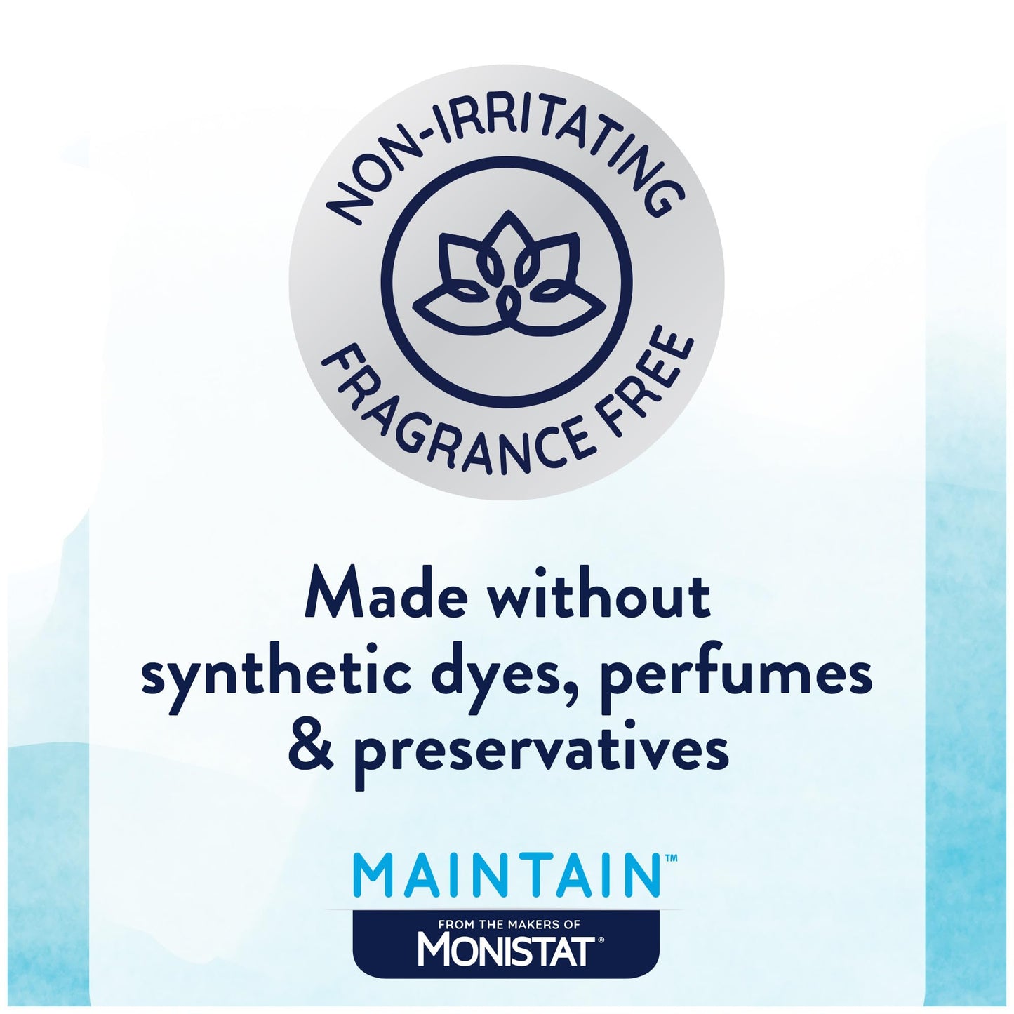 Back of Monistat Maintain packaging showing product details