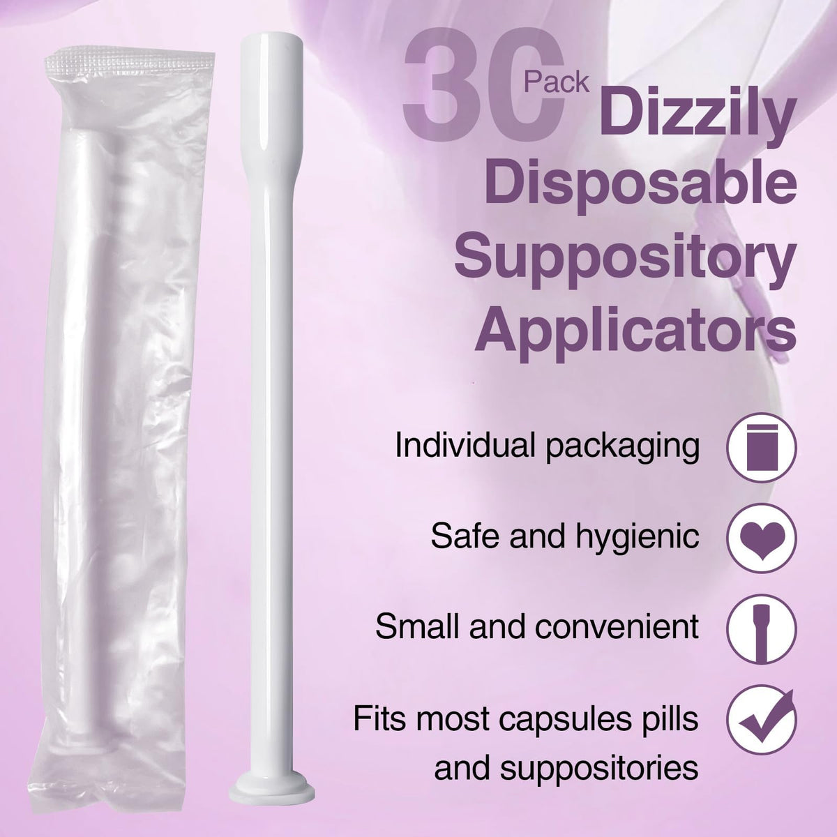 Dizzily disposable applicator with smooth rounded tip