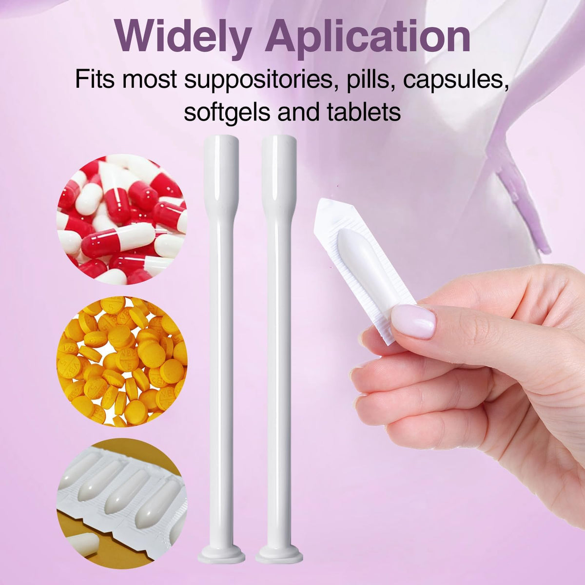 Dizzily feminine care applicator for boric acid capsules