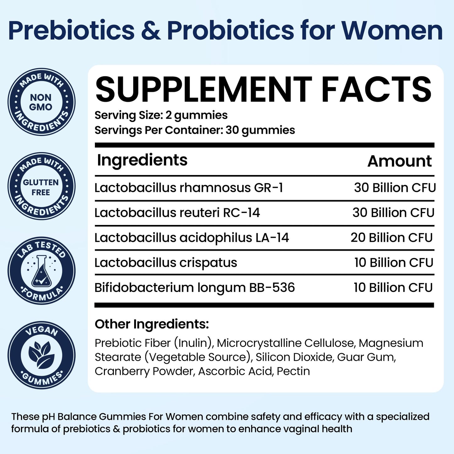 Terramed probiotic pineapple gummies supplement facts label