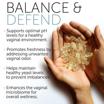 Educational graphic showing probiotic benefits for women