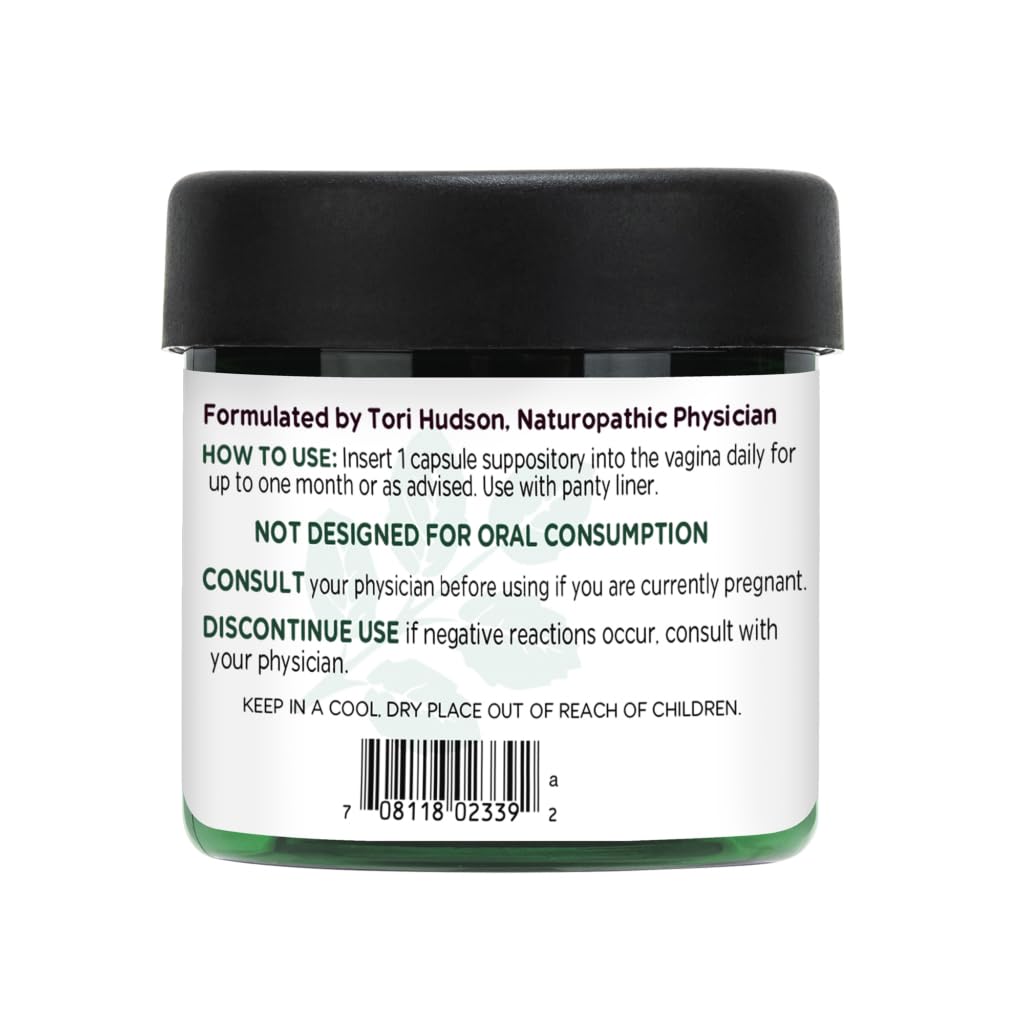 Vitanica V-Probiotics 30 suppository capsules label details