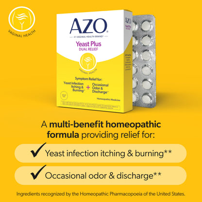 Authentic USA imported Azo dual relief homeopathic medicine box