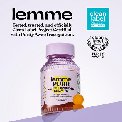 Lemme Purr ingredients label for vaginal health