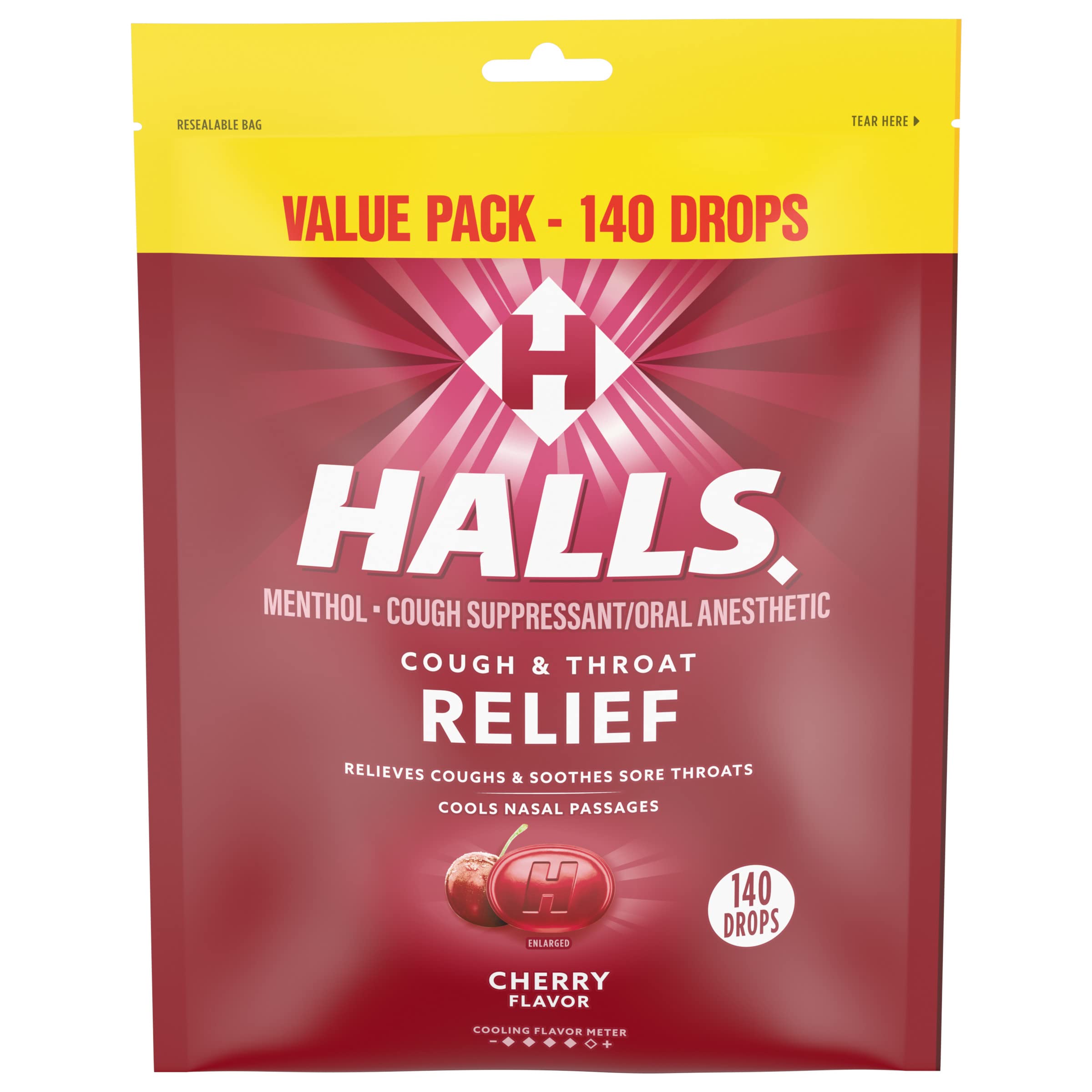 Halls cough drops value pack packaging details