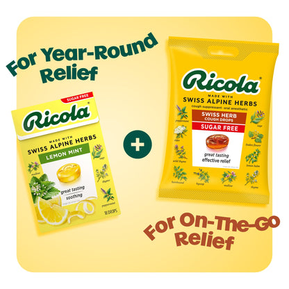 Ricola throat lozenge texture and herbal ingredients
