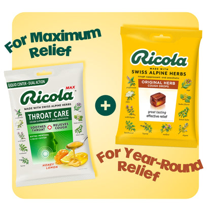 Ricola soothing menthol lozenges for seasonal cough and cold relief