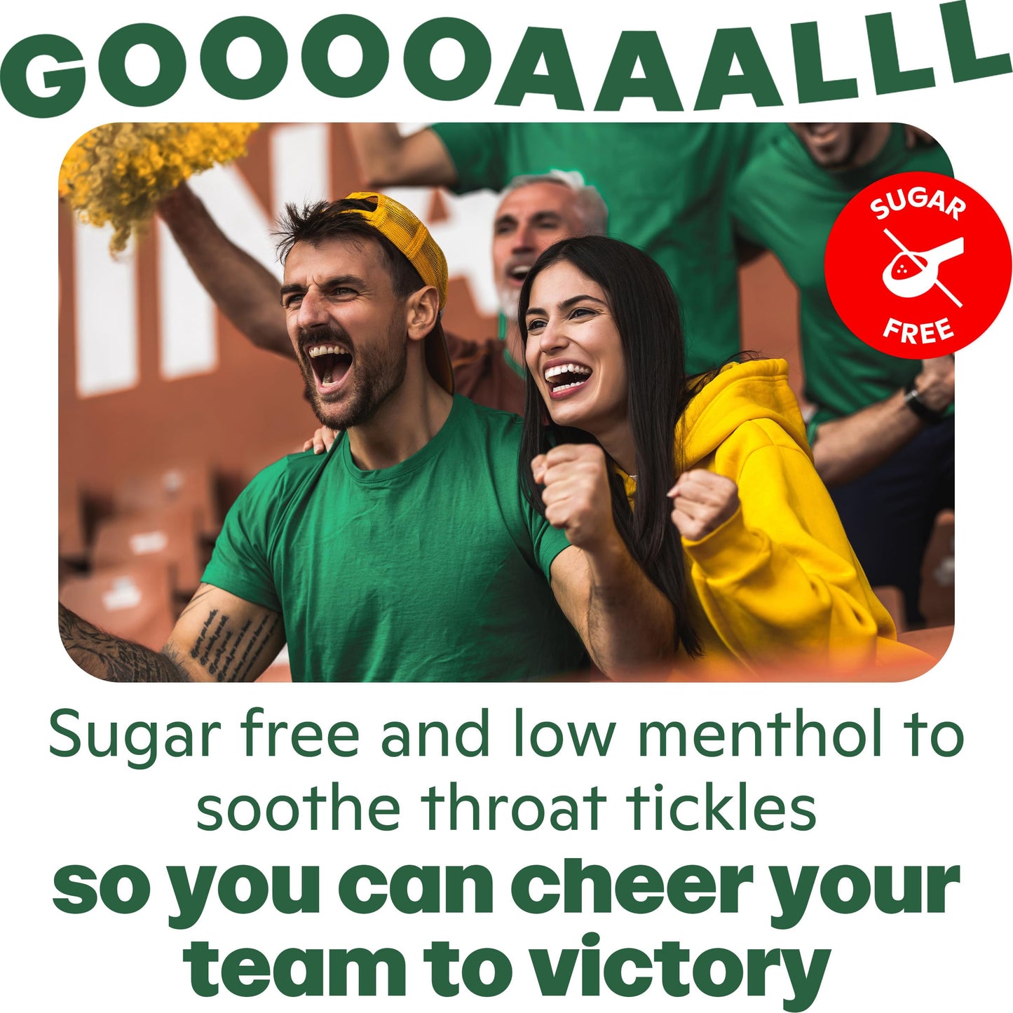 Close up of Ricola sugar free oral anesthetic throat drops showing authentic imported product graphics