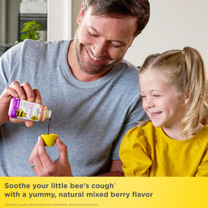 Zarbee's children's honey cough syrup age dosage chart and safety cap instructions