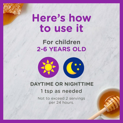 Zarbee's children's honey liquid dietary supplement bottles showing the included dosing cups.