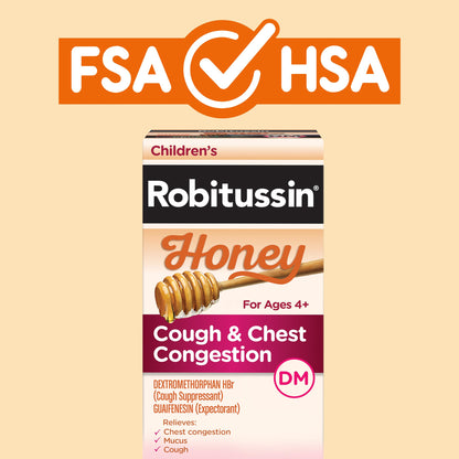 Robitussin family pack of three liquid bottles for children's seasonal cold and cough management.